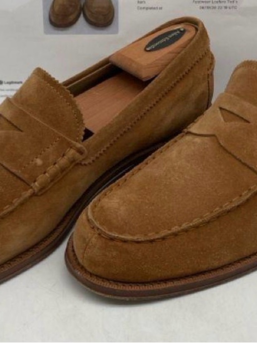 Tod's Suede Penny Loafers in Tan Brown